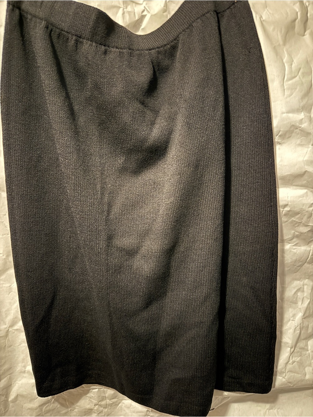 St. John Black Knit Crewneck Top